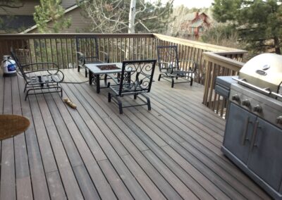 Deck with fire pit