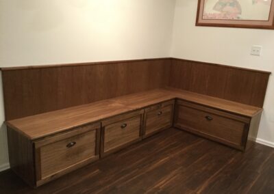 Custom kitchen booth and table